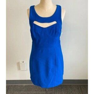 Sparkle & Fade Dress Blue Cutout Neck T Back Short Sleeveless Size 10